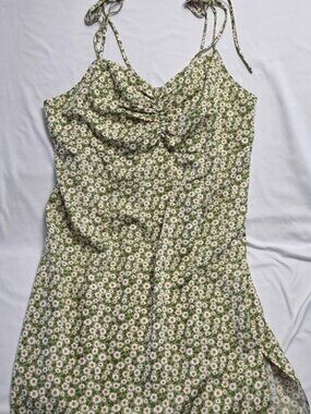 Floral Green Daisy Midi Dress 3XL Plus Size